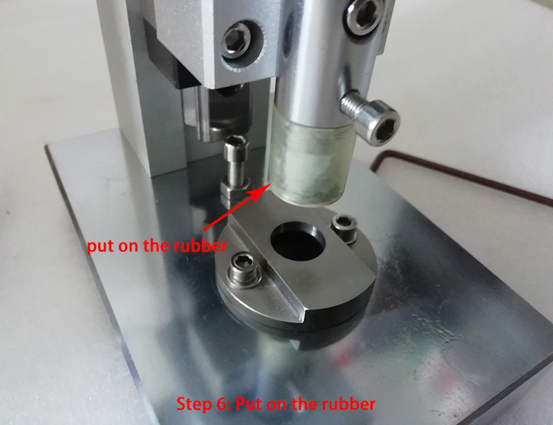 Install Cutting Die of Coin Cell Disc Cutter Step6