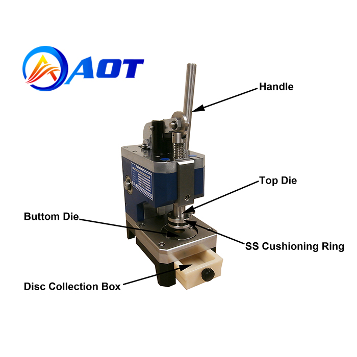 Precision Disc Cutter with Standard 16, 19, 20 Dia. Cutting Die