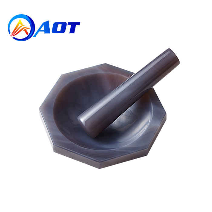 Natural Agate Mortar and Pestle For  Laboratory 