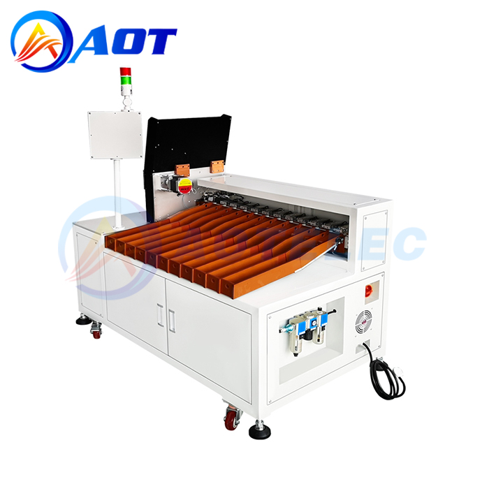 11Channels Automatic Cylindrical Battery Sorting Machine For Lithium-ion Battery Pack Assembly