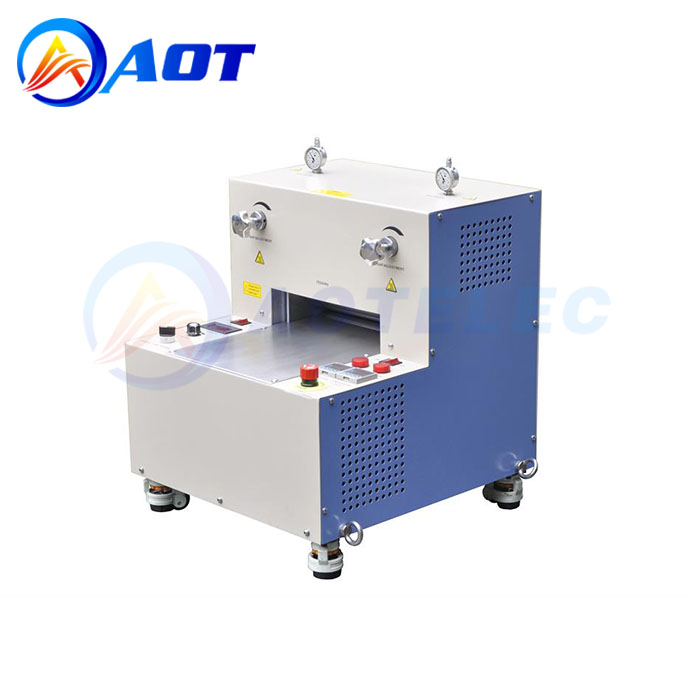 100°C Hot Rolling Press With Dual Temp Controller (Ar Gas Compatible)For Lithium Battery