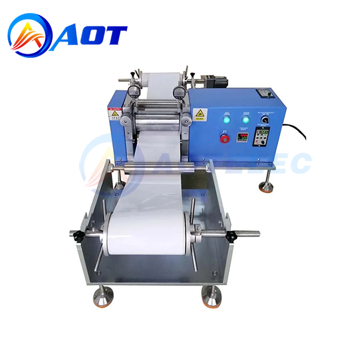 Battery Electrode Heat Calender Rolling Press Machine With Winding and Unwinding System For Battery Lab