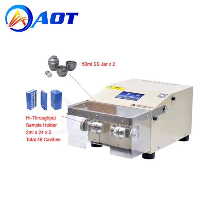 High Energy Impact Mill w/ Dual 50 ml Jars & 48 Tubes Adaptors 