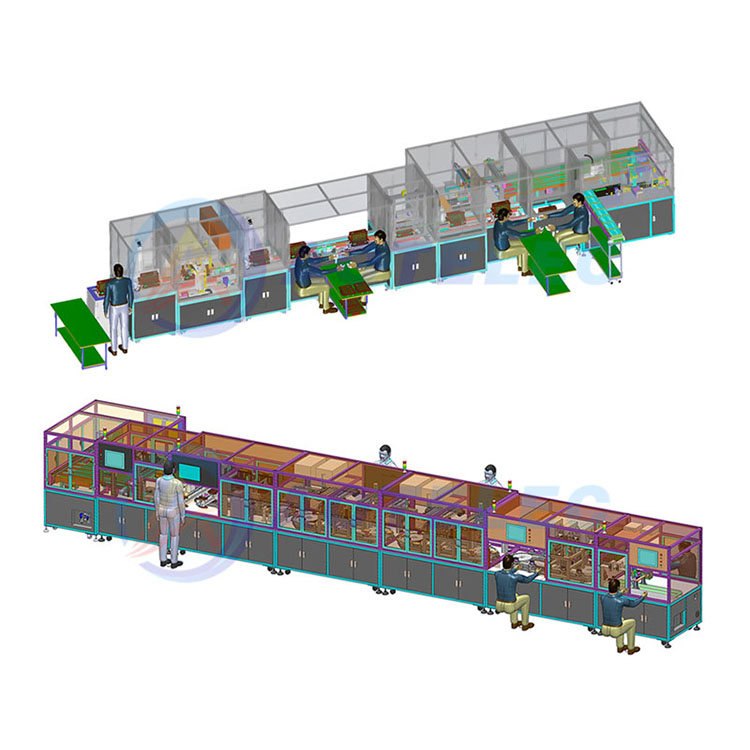 Automatic battery pack assembly line for electric vehicle