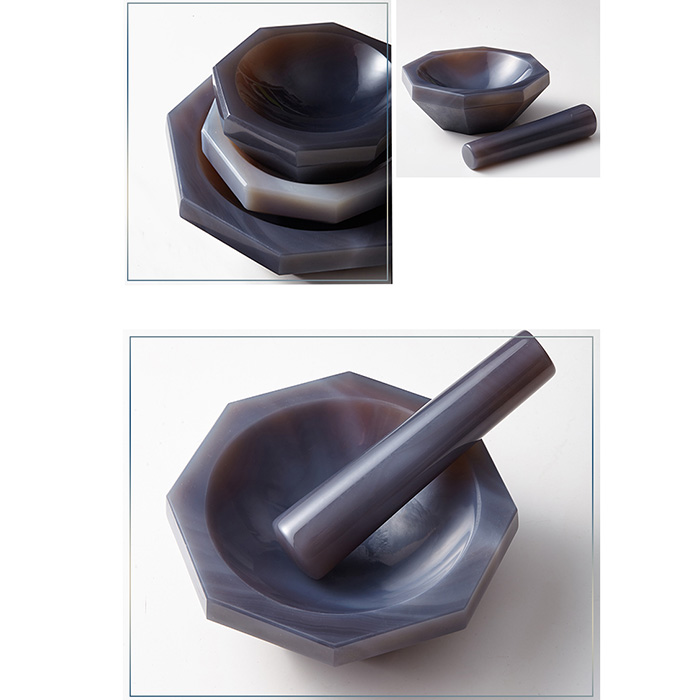 Natural Agate Mortar and Pestle For Laboratory 